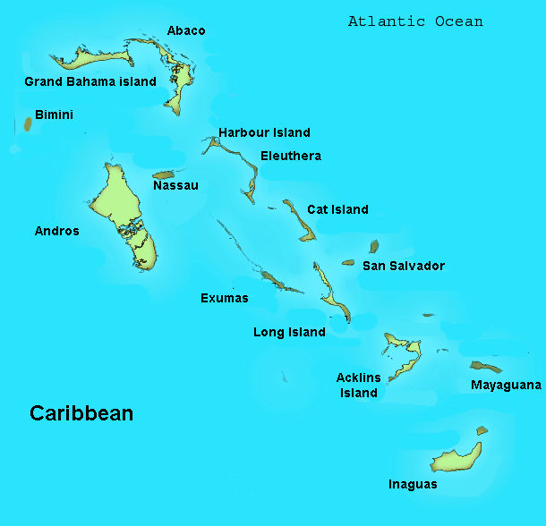 Map of Bahamas