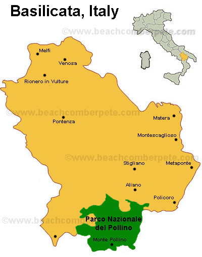 Map of Basilicata, Italy