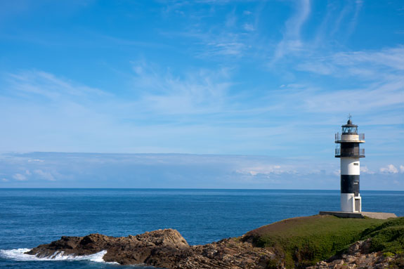 Lighthouse of Ribadeo at the Bay of Biscay in Galicia, Spain md
