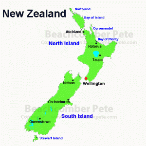 Map of New Zealand