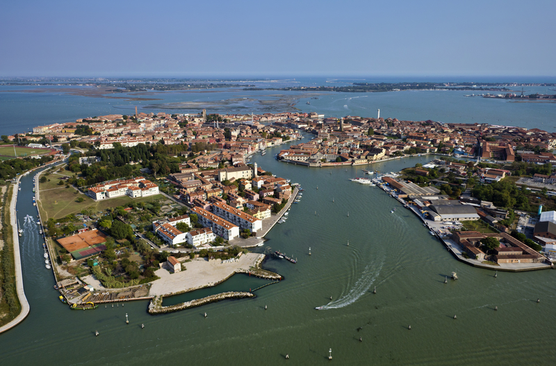 Aerial View of Murano Island, Venice Italy