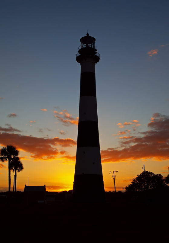 Cape Canaveral Lighthouse at sunset, Cape Canaveral, Florida