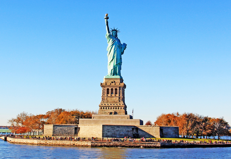 The Statue of Liberty island in New York City, United States