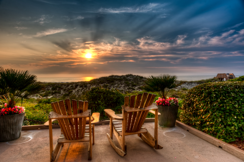 Easy Chairs at Sunrise on Amelia Island, Florida