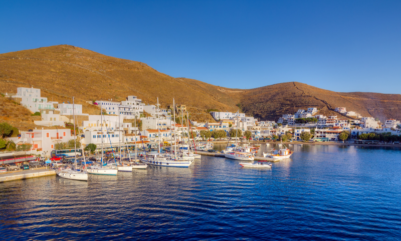 Merichas port, Kythnos island, Cyclades, Greece