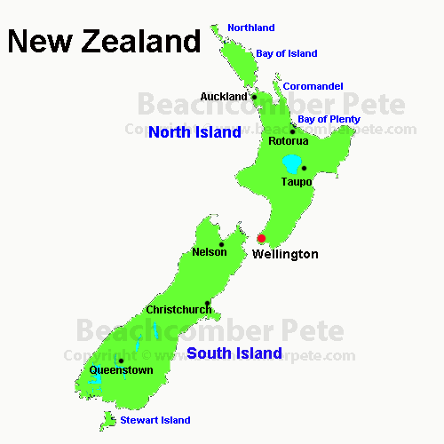 Map of New Zealand