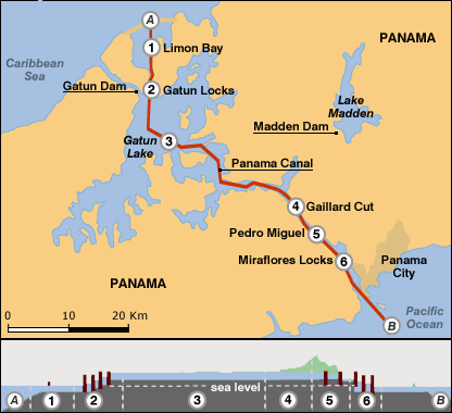 Pnama Canal Map - Beachcomber Pete Travel Adventures1