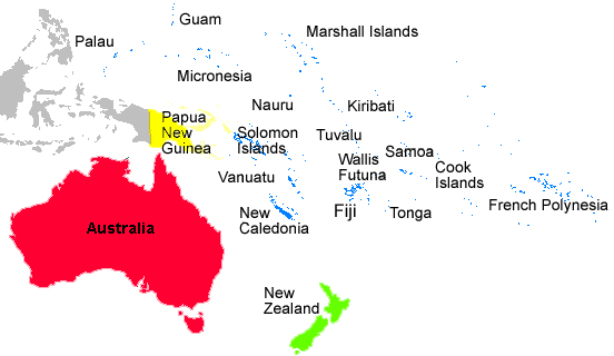 South Pacific map