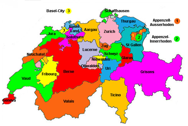 Switzerland map